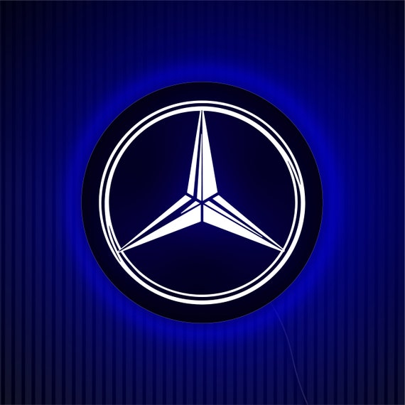 Mercedes Logo Schild, Mercedes LED Schild, Mercedes Garage