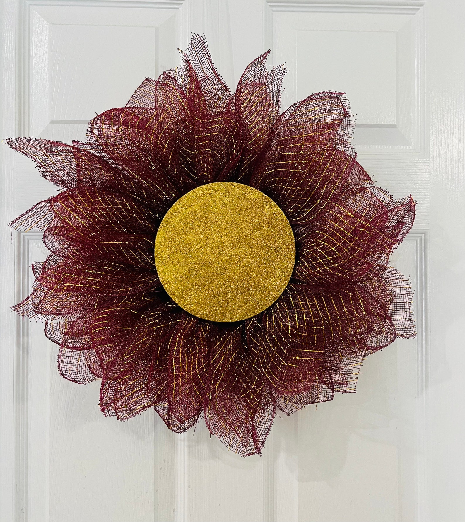 Florida State FSU Colors Flower Wreath - Etsy