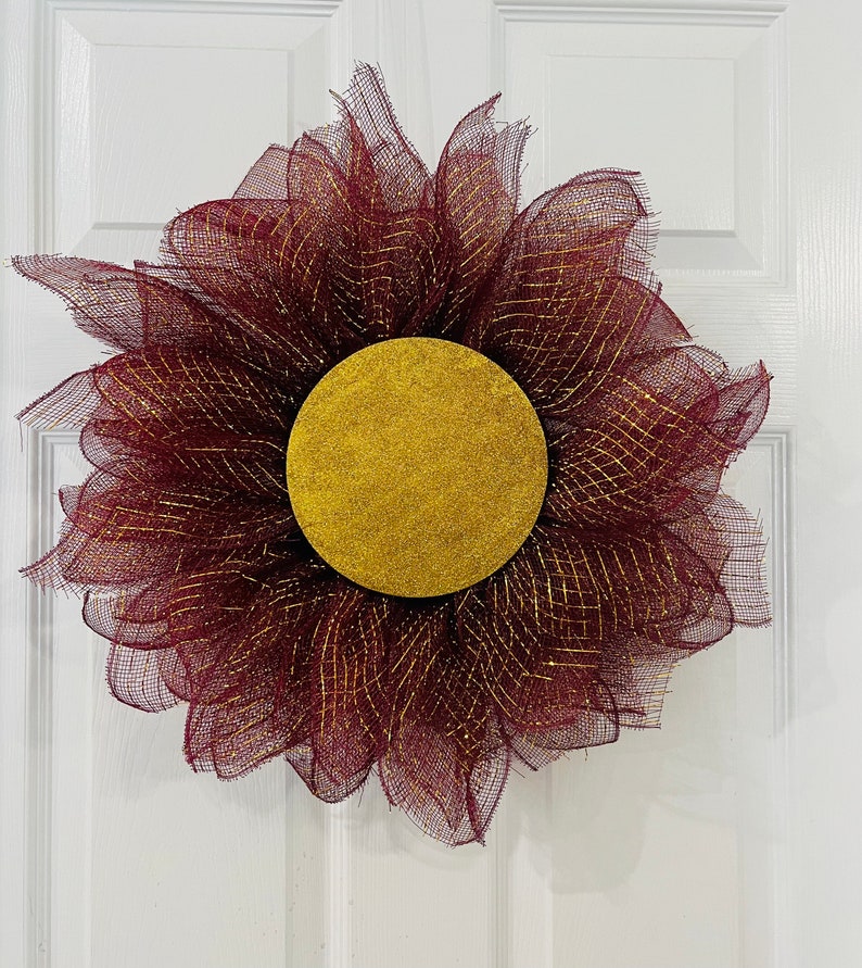 Florida State FSU Colors Flower Wreath - Etsy