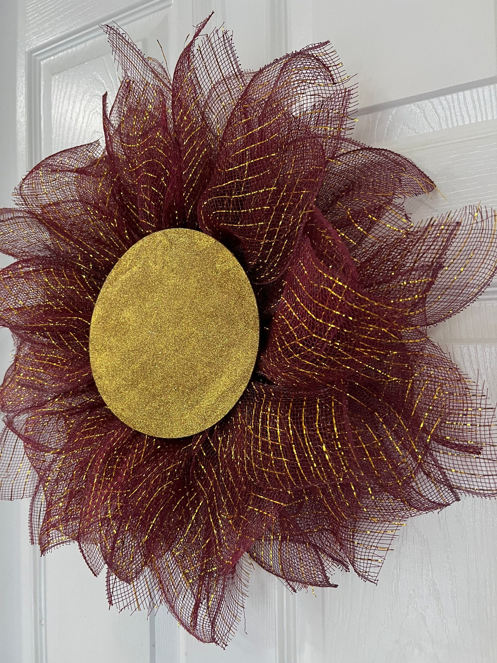 Florida State FSU Colors Flower Wreath - Etsy