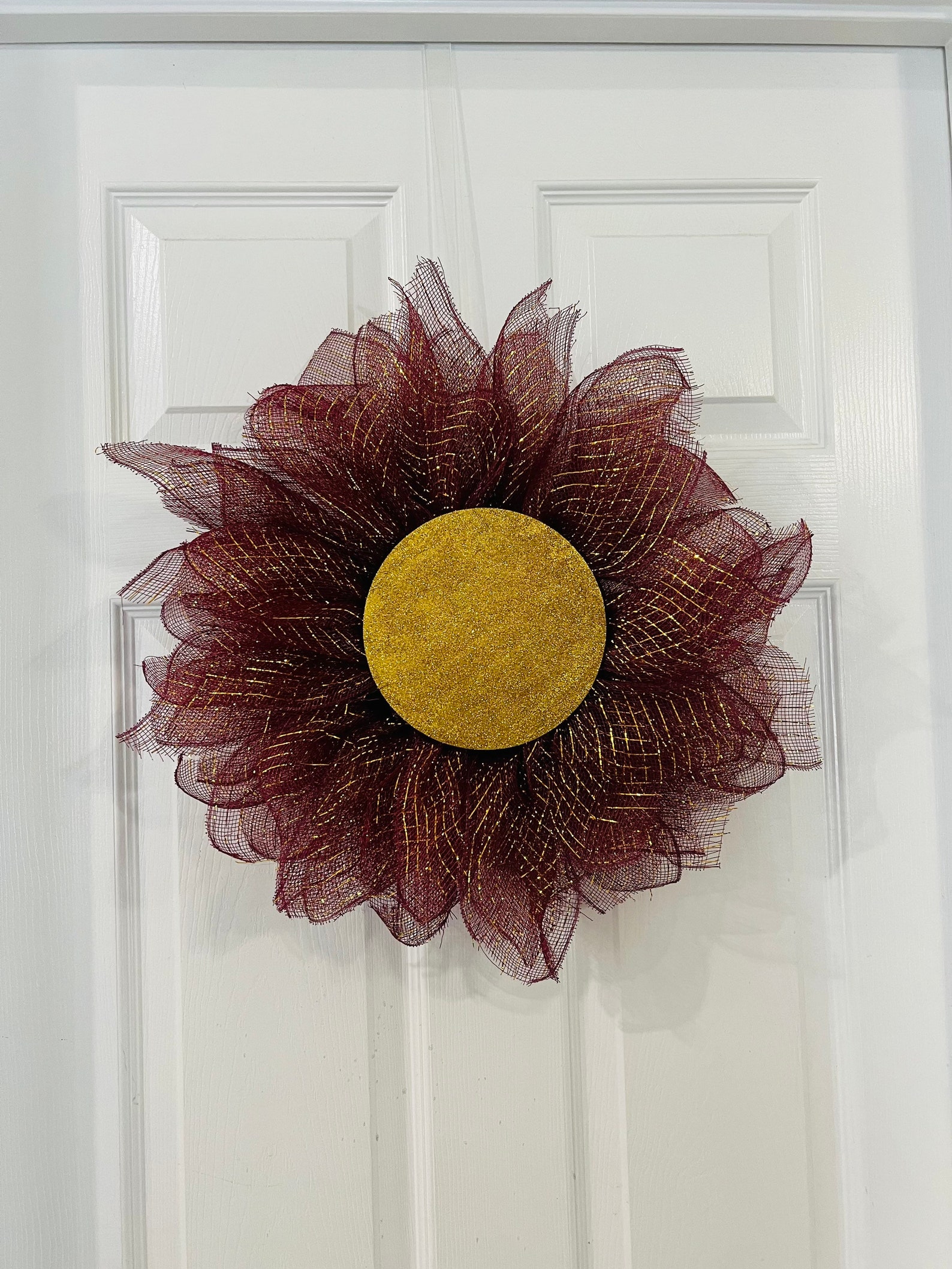 Florida State FSU Colors Flower Wreath - Etsy