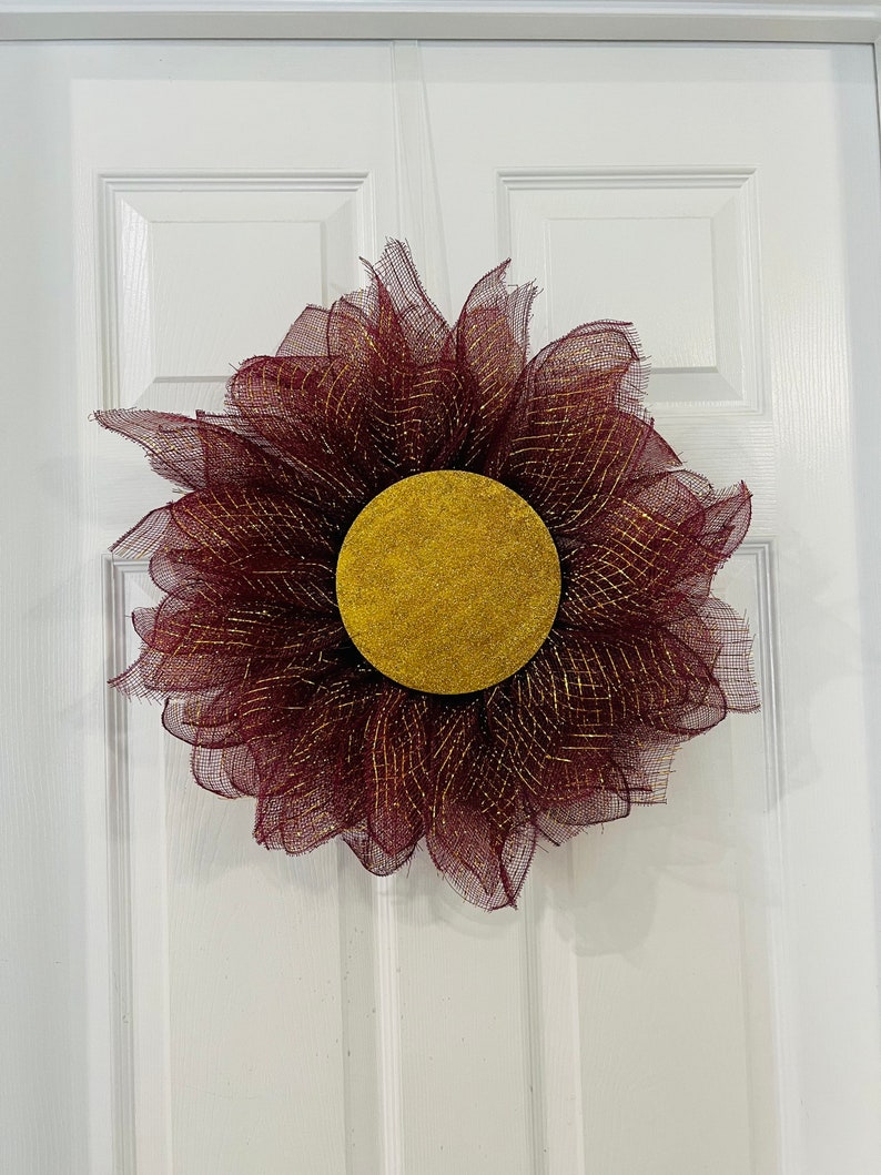 Florida State FSU Colors Flower Wreath - Etsy