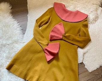 Rudi Gernreich *RARE* diseñador original de la década de 1960 mini vestido Mod de punto