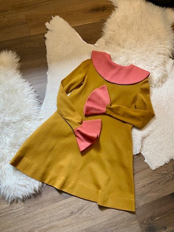 Rare Rudi's RARE Mod 1960s mini dress by Mark Evans of London - Gem
