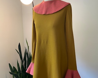 Rudi Gernreich *RARE* original designer 1960s knit mini Mod dress