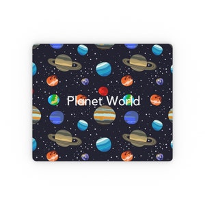 Kids Planet World Rectangular Mouse Pad