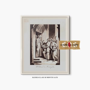 Blessed Clare Of Montefalco | Vintage Christian Sacred Art | Catholic Gift | PRINTABLE WALL DECOR | Biblical Art | Christian Wall Art