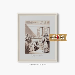Saint Gregory Of Nyssa | Vintage Christian Sacred Art | Catholic Gift | PRINTABLE WALL DECOR | Biblical Art | Christian Wall Art