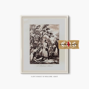 Saint Robert Of Molesme, Abbot | Neutral Christian Home Decor | Saint Art | PRINTABLE ART | Bible Verse Print | Christian Wall Art