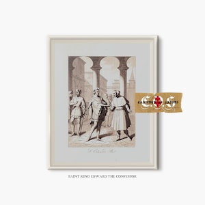 Saint King Edward The Confessor | Vintage Christian Sacred Art | Catholic Gift | PRINTABLE WALL DECOR | Jesus | Faith | Christian Wall Art