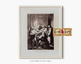 Saint Simon of Trent Vintage Catholic Art Print (Digital Download)