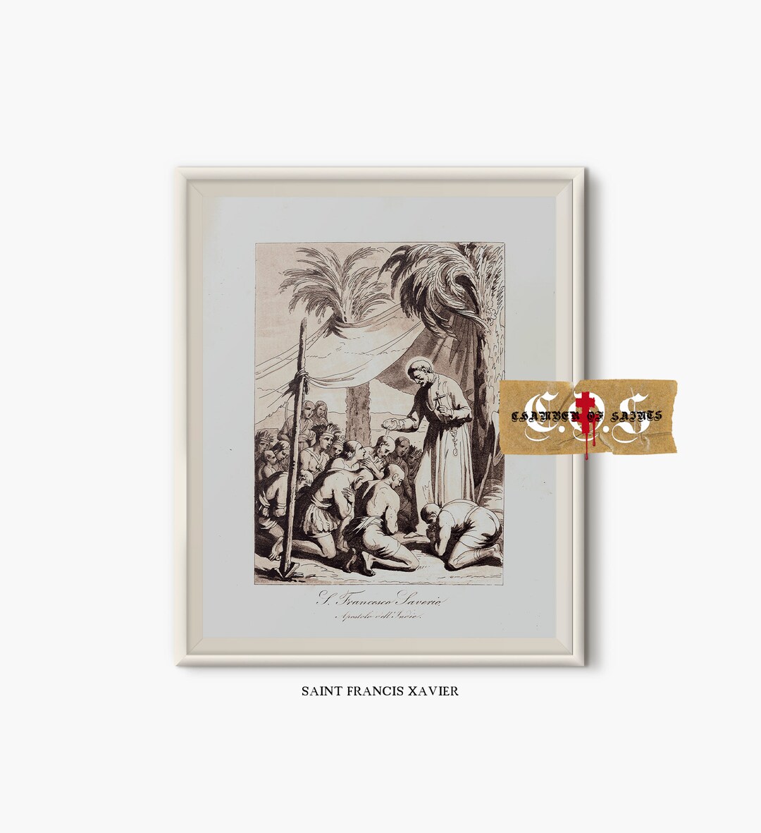 Saint Francis Xavier Print | Vintage Christian Sketch (digital Download ...