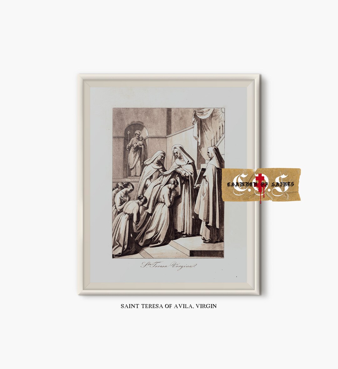 Saint Teresa of Avila Vintage Catholic Art Print (digital Print) - Etsy