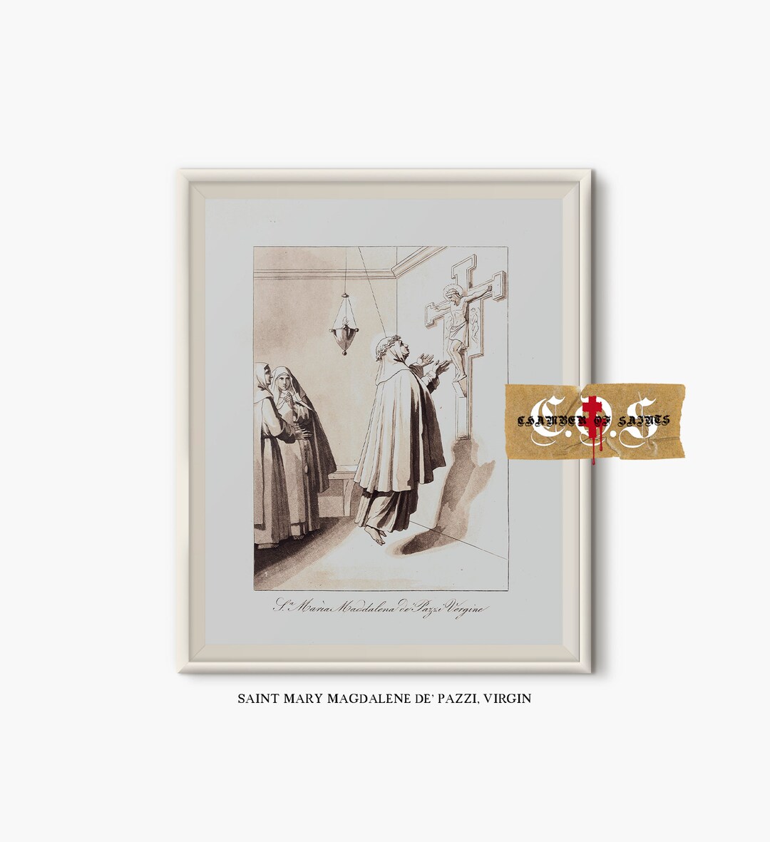 Saint Mary Magdalene De' Pazzi Vintage Catholic Art Print (digital ...