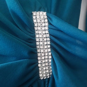 80s Lilli Diamond Teal Formal Dress