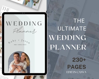 2025 Wedding Planner Template, 230 Canva Pages (Digital Download)