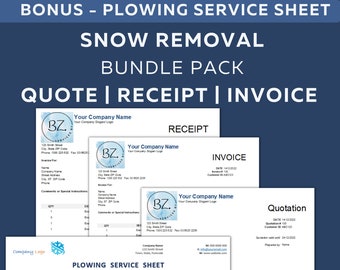 Snow Removal Business Forms Bundle (Excel & Word)