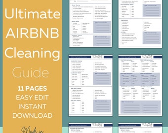 Airbnb Cleaning Checklist Template - Commercial Cleaning Services (Digital Download)