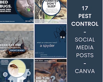 Ongediertebestrijding ︱Socialemediaberichten voor Facebook en Instagram ︱Verdelger ︱Sjablonen ︱Instant download