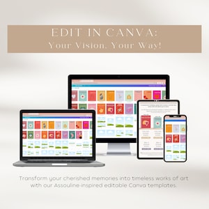 Assouline inspired photobook canva template, coffee table book, travel book.