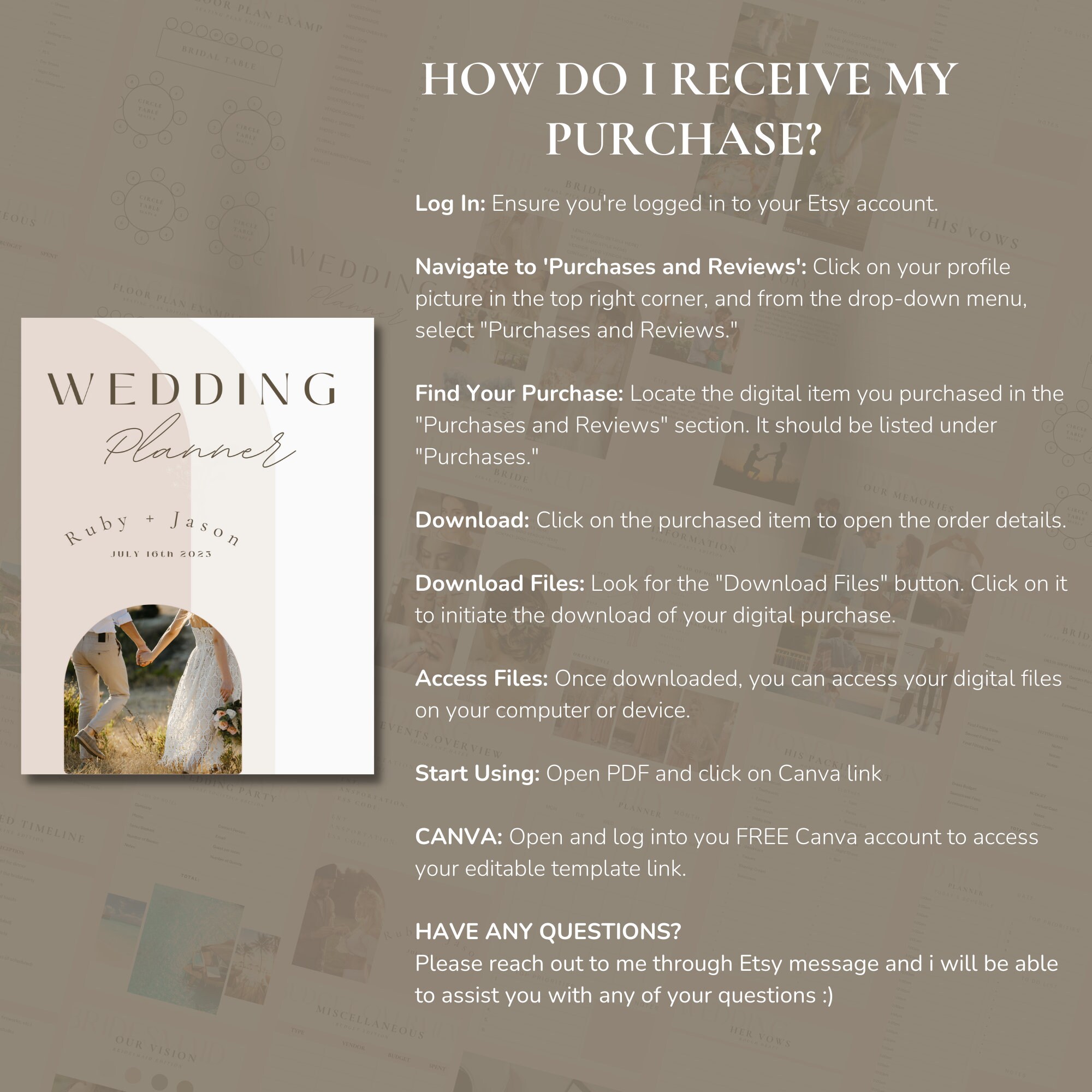 Wedding Planner Template Bundle Canva 230 Pages, Wedding Checklist