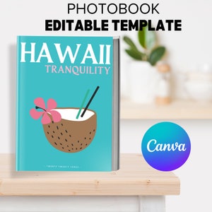 Travel Photobook Canva Template prints, personalize, Coffee Table Book, Customizable Travel Print Album, Digital Download