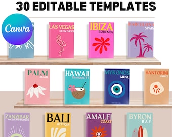 Paquete de plantillas Canva para álbumes de fotos de viaje, álbumes de impresión personalizables (descarga digital)
