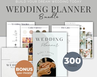 Wedding Planner 800 Pages Bundle Canva Template Bundle Wedding Checklist Wedding Itinerary Wedding Day Of Planner Wedding Binder Calendar