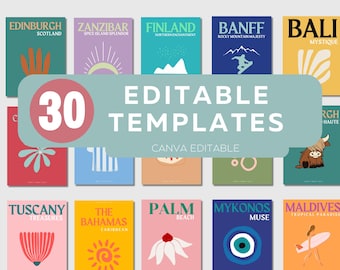 Photobook Custom Canva Travel photo book Template Coffee Table Book Travel Print Album Digital Download