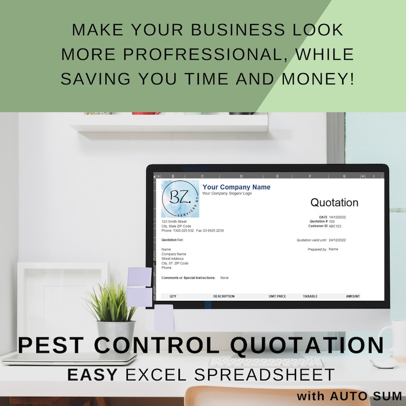 PEST CONTROL Quotation Template Service Treatment Notice Pest Control