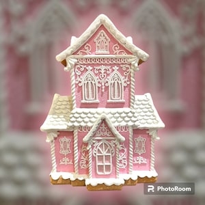 Large Pink Gingerbread House