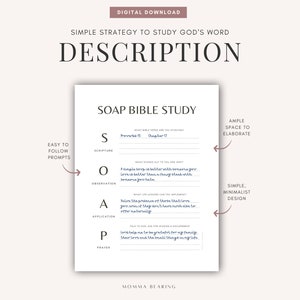 Kid's Bible Study Printable, S.O.A.P Sunday School Activities ...