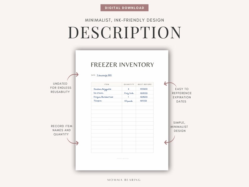 Deep Freezer Storage Log Printable Breast Milk Expiration Etsy