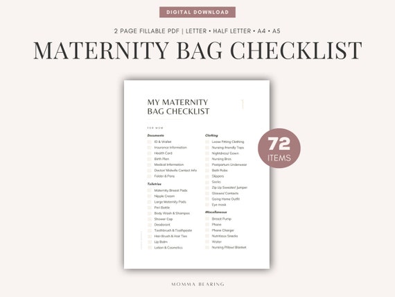 Essential Diaper Bag Checklist For 2 Under 2- Free Printable