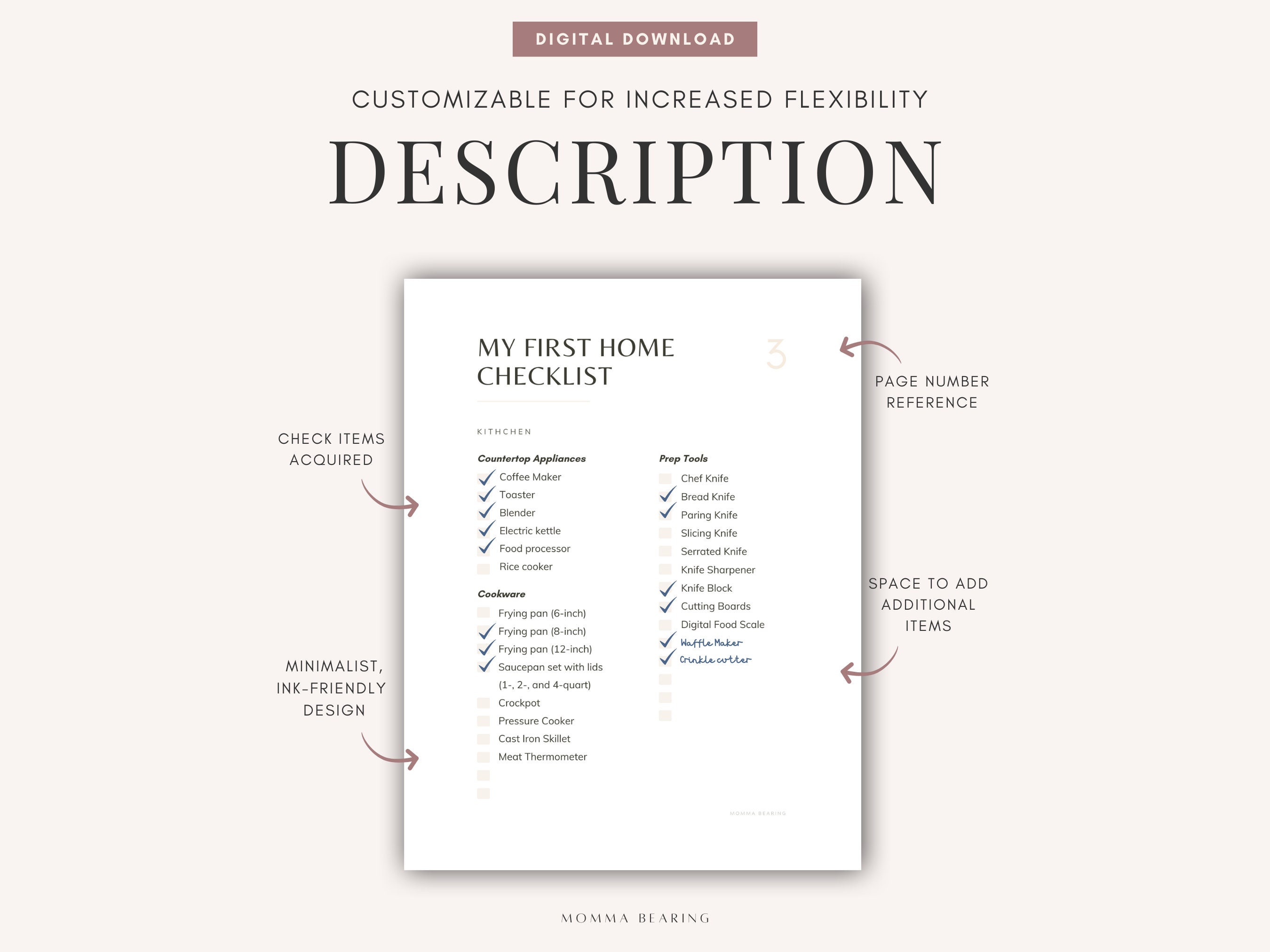 Best New Home Printable Checklist, House Must Haves, First Apartment ...