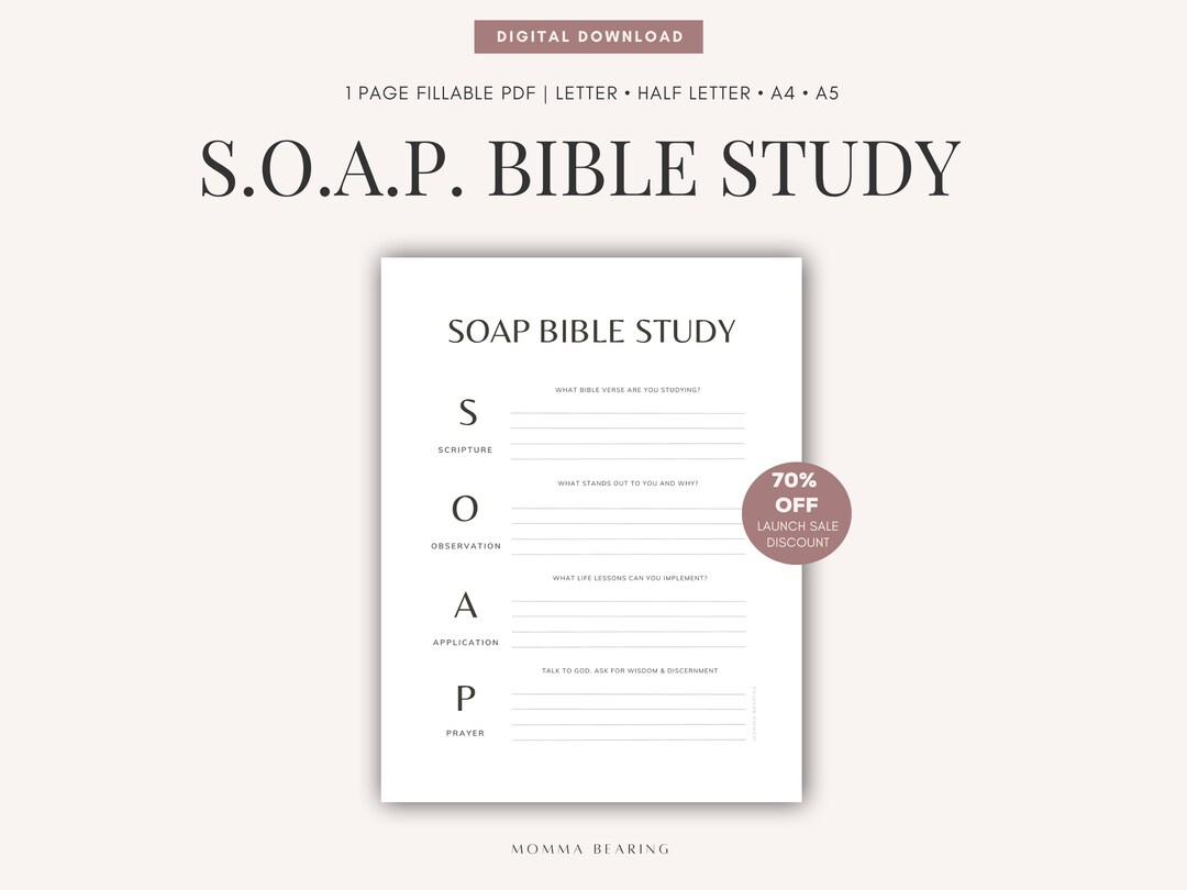 Kid's Bible Study Printable, S.O.A.P Sunday School Activities