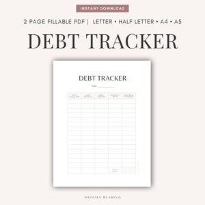 Debt Payment Tracker Printable, Student Loan Repayment Template PDF, Digital Mortgage Payoff Log, Debt Free Journey, Credit Card Management