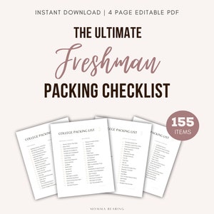 Packliste für Studenten im Jahrgang 2015 und 2019 zum sofortigen Download