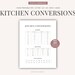 Kitchen Measurements Conversion Chart, Cooking Equivalents Guide PDF ...