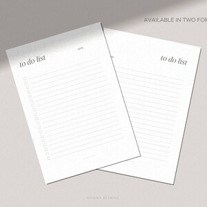 Minimalist to Do List, Printable Undated Task List, Brain Dump, Digital ...