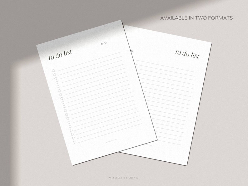 Minimalist to Do List, Printable Undated Task List, Brain Dump, Digital ...