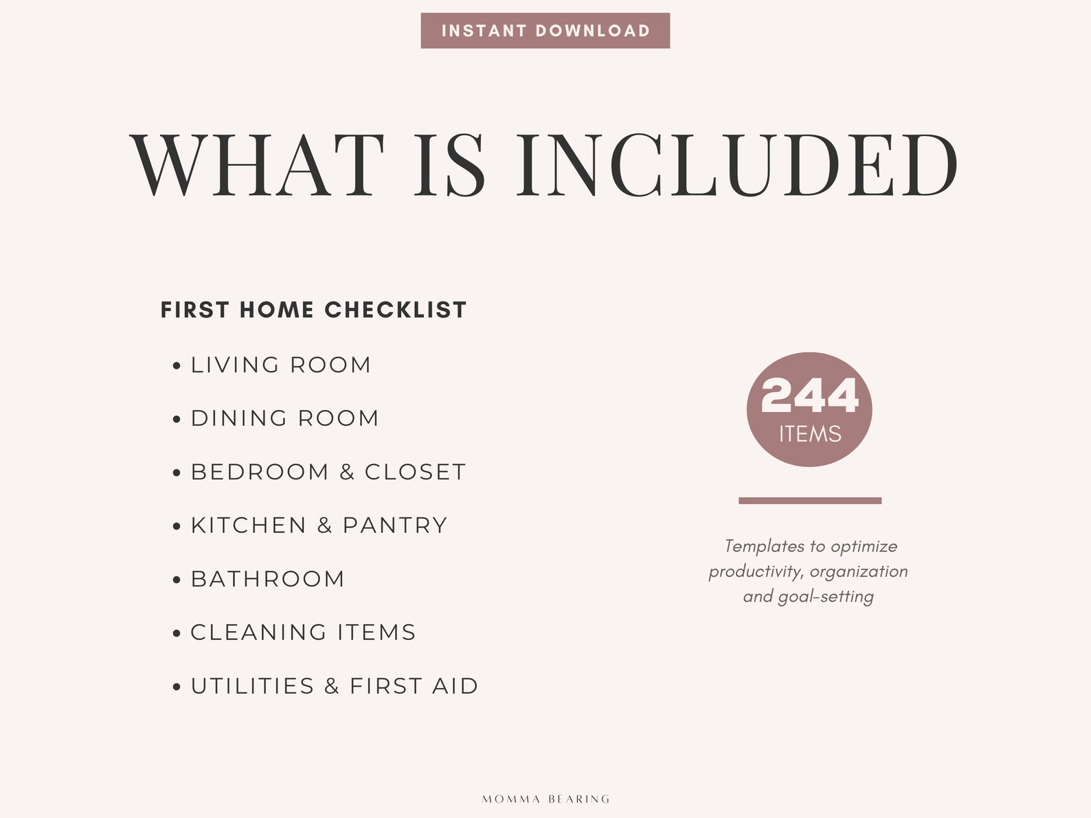 New Home Checklist Printable New Apartment Essentials First Etsy