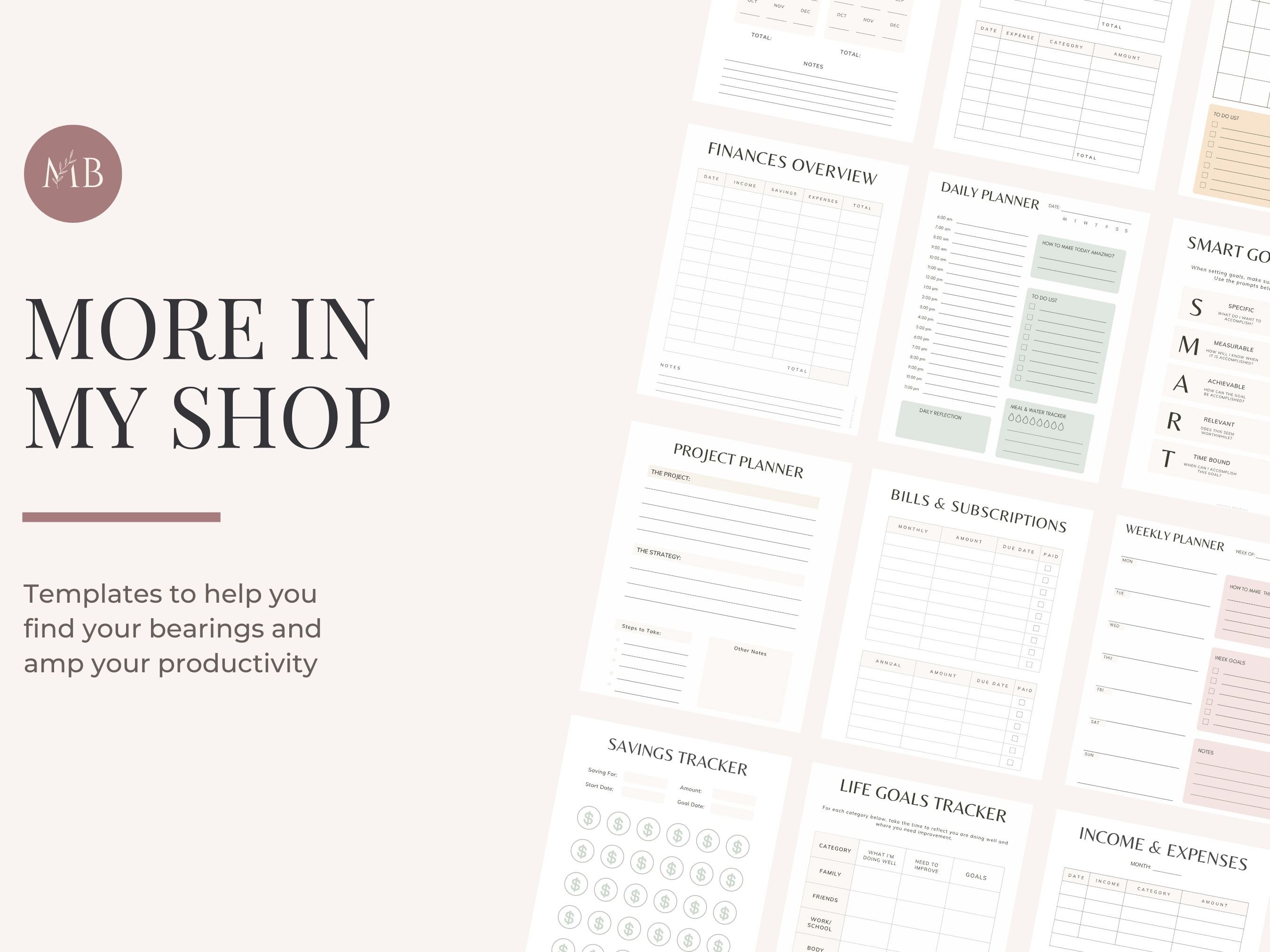 Annual Savings Overview Printable, Yearly Savings Tracker, Digital ...