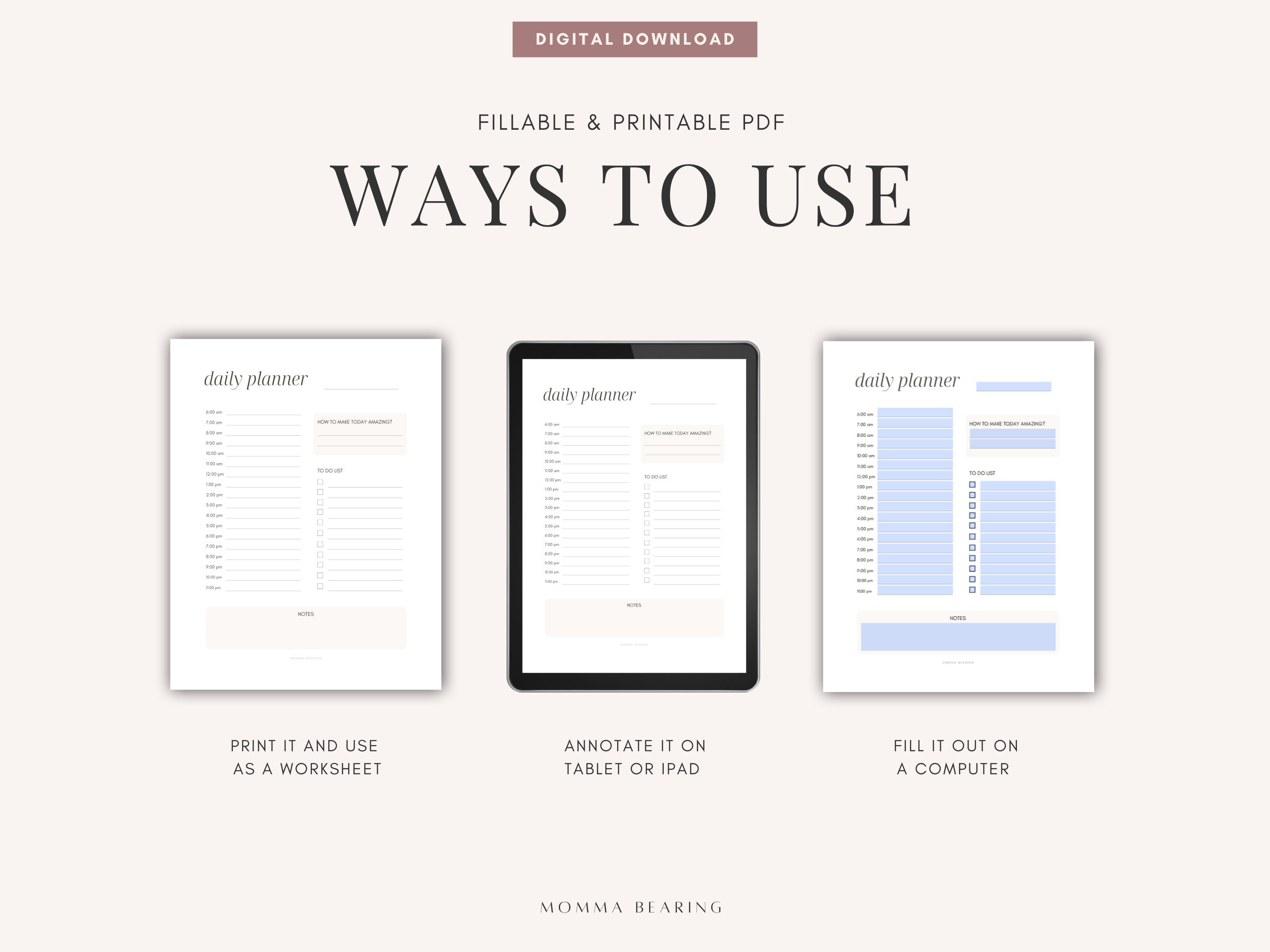 Simple Printable Daily Routine Undated Minimalist Hourly Planner ADHD simple-printable-daily-routine-undated-minimalist-hourly-planner-adhd
