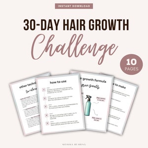 30 日間の育毛チャレンジ、シンプルで自然なヘアケア ルーチン、長い 4C ヘアのためのレジメン、極度の育毛のためのレシピ、デジタル ダウンロード