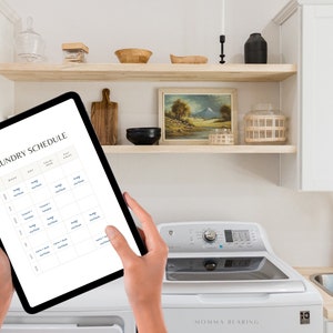 Laundry Schedule Printable, Editable Weekly Laundry Routine, Washing ...