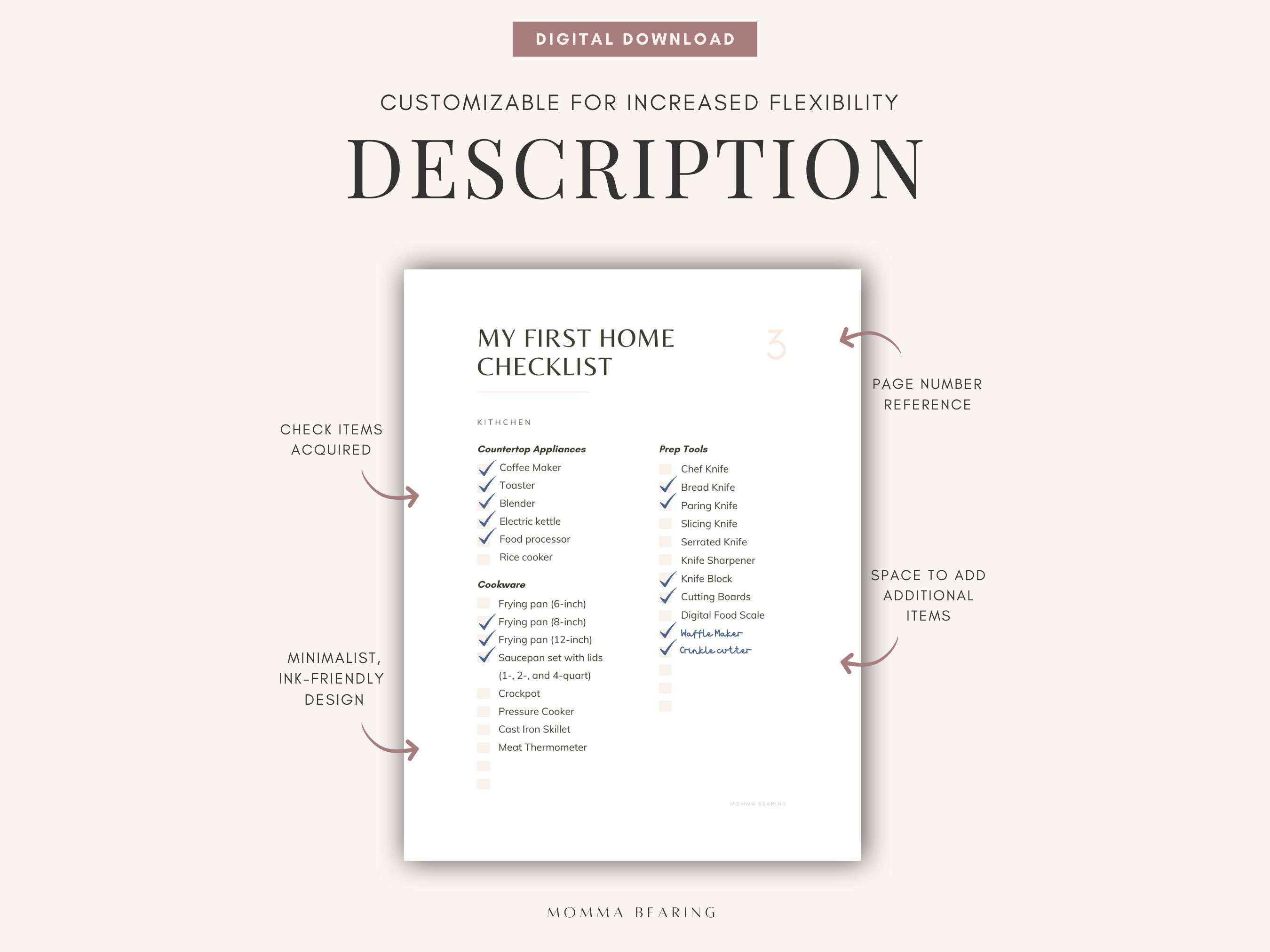 New Home Checklist Printable New Apartment Essentials First Etsy Canada