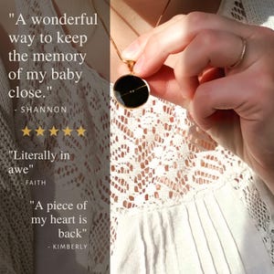 8 Week Miscarriage Gift Box | Mama Necklace Bereavement Gift | Baby Footprint Necklace IVF Memorial Gifts | Motherhood Statement Necklace image 9