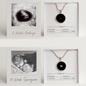 8 Week Miscarriage Gift Box | Mama Necklace Bereavement Gift | Baby Footprint Necklace IVF Memorial Gifts | Motherhood Statement Necklace image 3