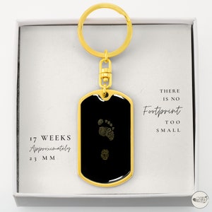 17 Woche Fehlgeburt Geschenk | Trauer Geschenke Fehlgeburt für Papa | 17 Woche Fetus im Mutterleib | Gravierte Hundemarke Beileid Geschenk | Trauer Geschenk